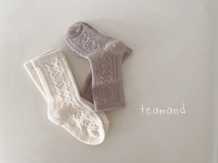 Teamand - Korean Children Fashion - #minifashionista - Grandma Lace Socks Set With Adult - 4
