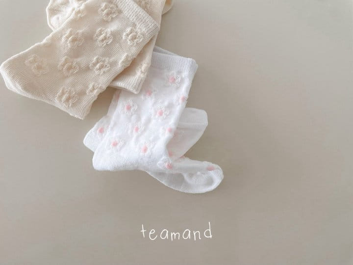 Teamand - Korean Children Fashion - #stylishchildhood - Punching Daisy Socks Set With Adult - 6