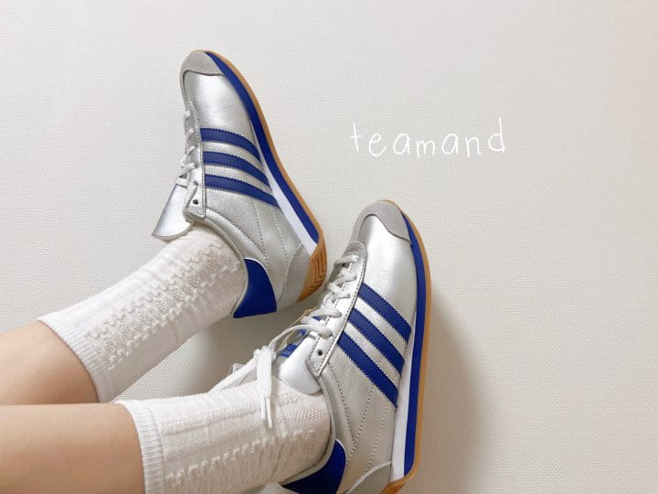 Teamand - Korean Children Fashion - #stylishchildhood - Embo Lece Socks With Adult - 5
