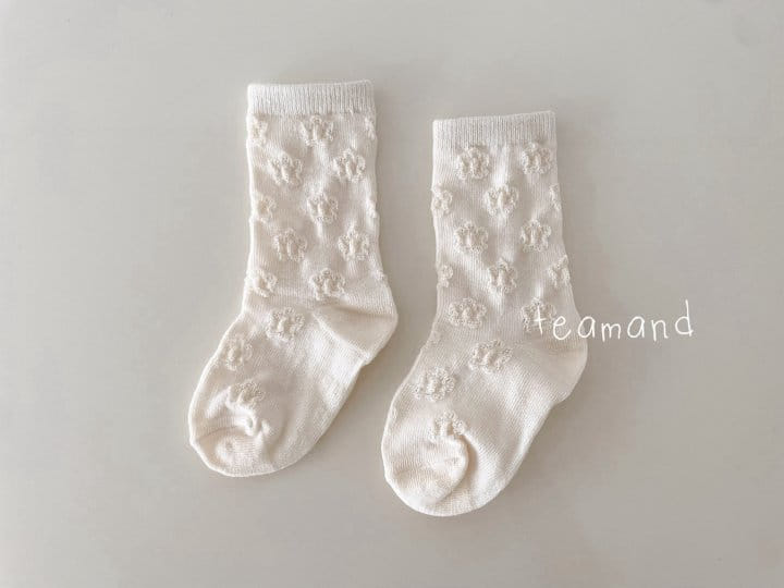 Teamand - Korean Children Fashion - #toddlerclothing - Punching Daisy Socks Set With Adult - 5