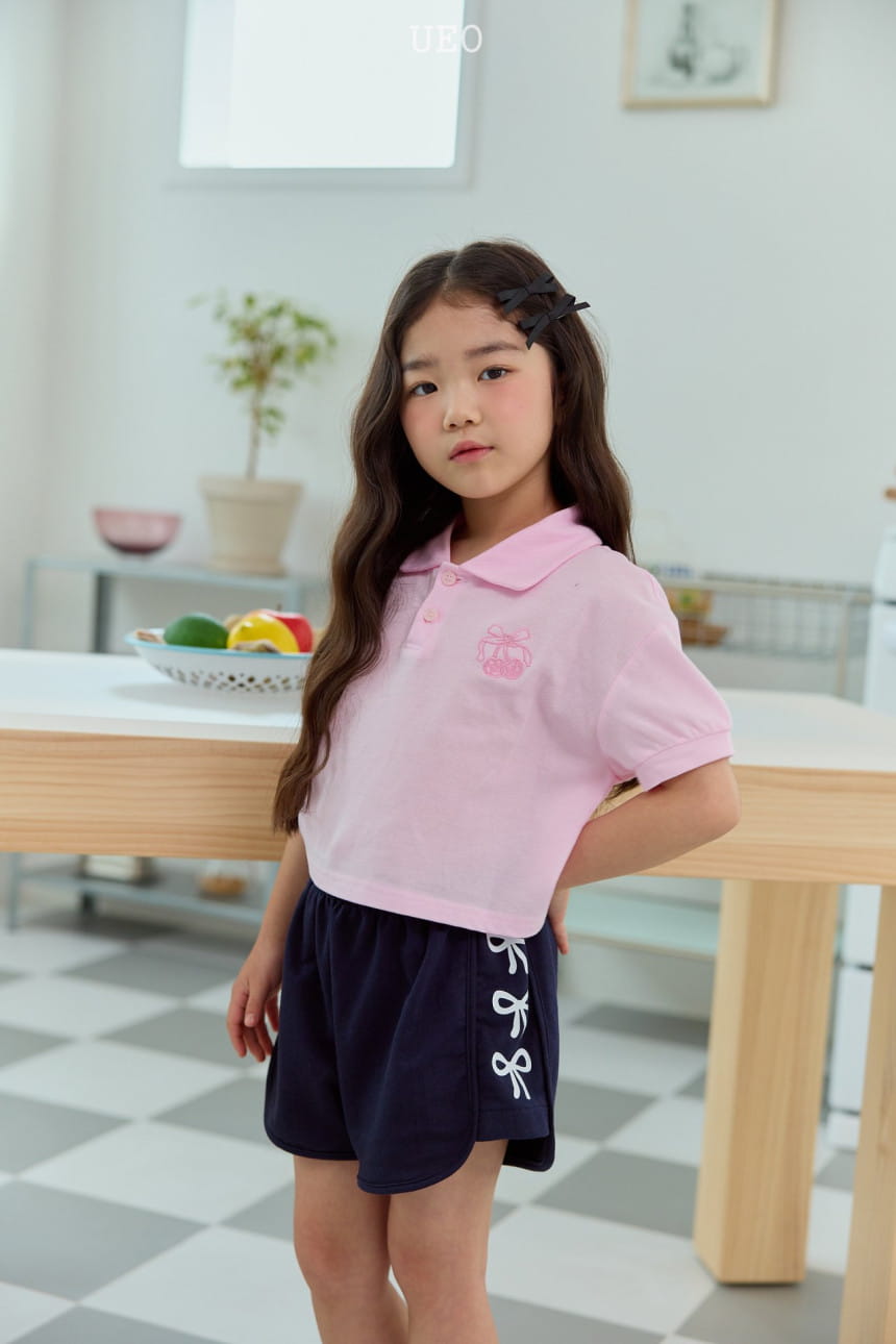 U Eo - Korean Children Fashion - #childofig - Cherry Collar Tee - 2