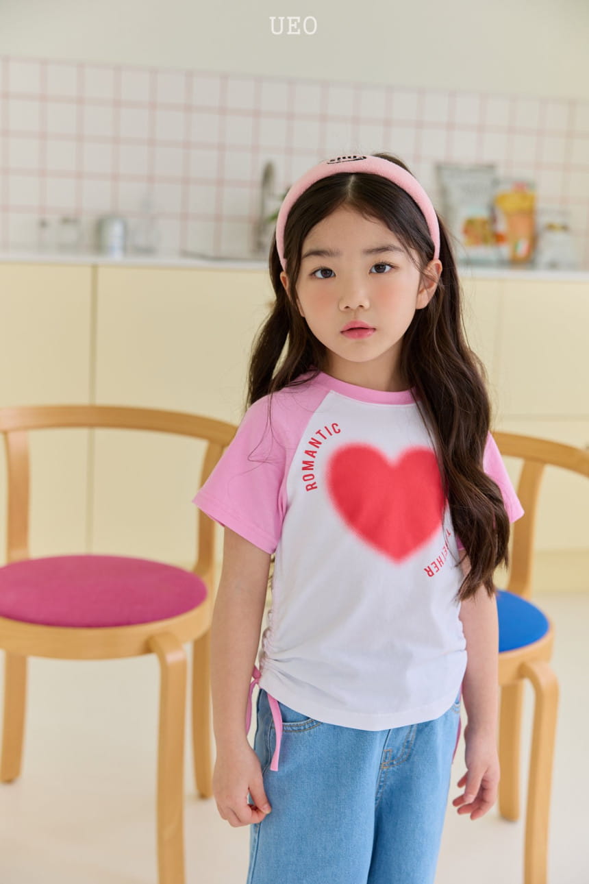 U Eo - Korean Children Fashion - #childofig - Heart Shirring Tee - 2