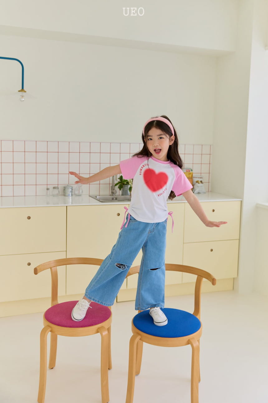 U Eo - Korean Children Fashion - #discoveringself - Heart Shirring Tee - 5
