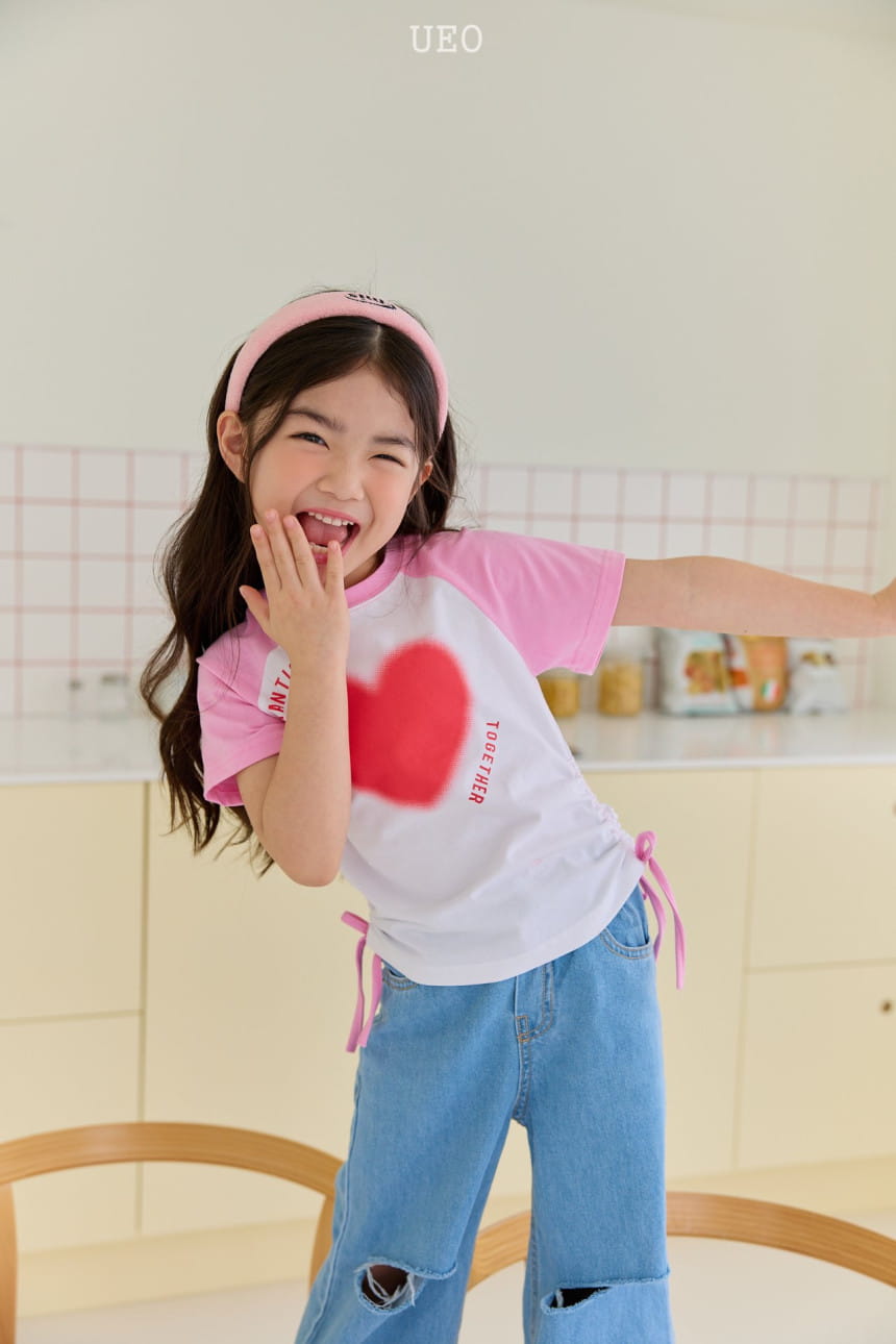 U Eo - Korean Children Fashion - #fashionkids - Heart Shirring Tee - 6