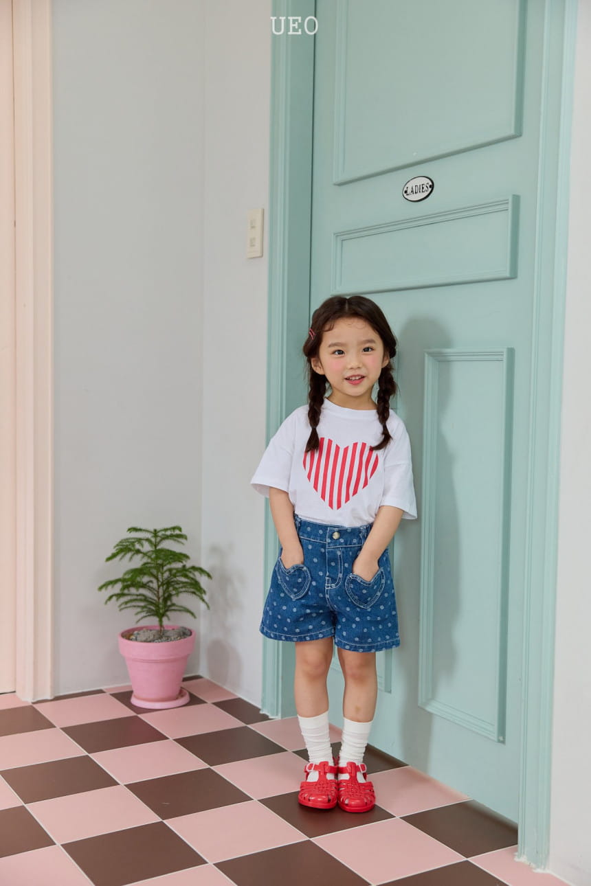 U Eo - Korean Children Fashion - #fashionkids - Heart Pocket Denim - 3