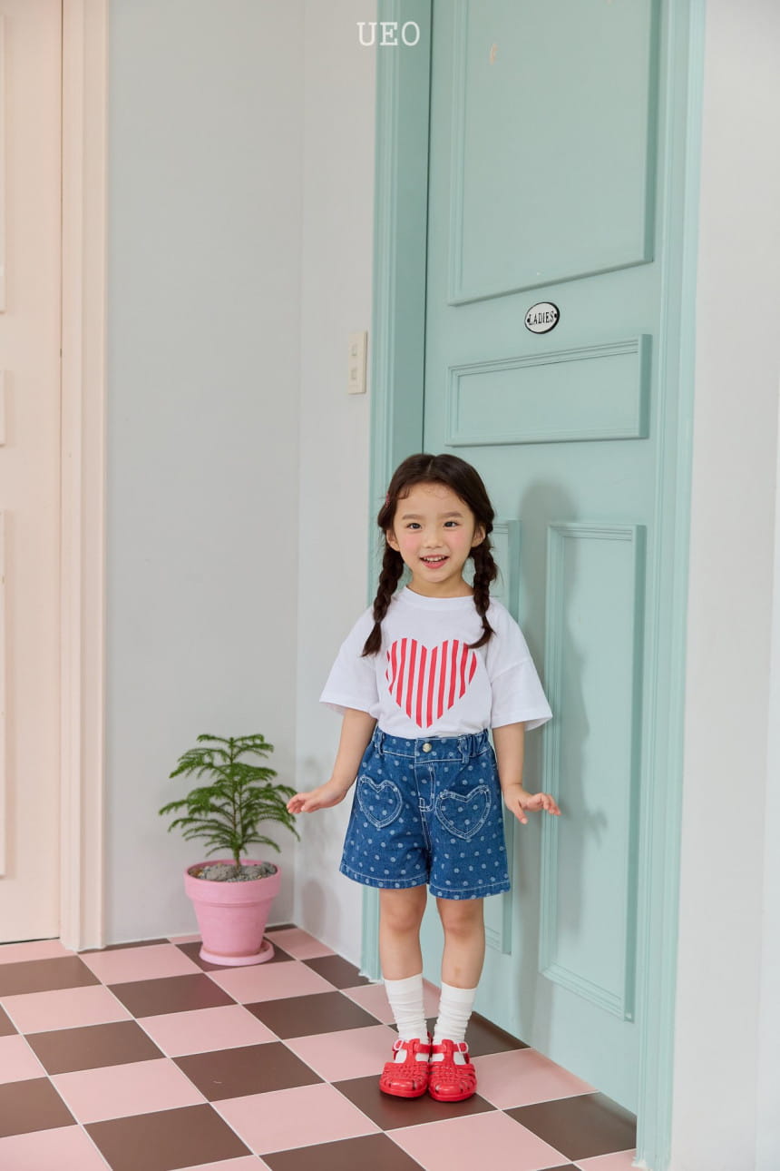 U Eo - Korean Children Fashion - #fashionkids - Heart Pocket Denim - 4