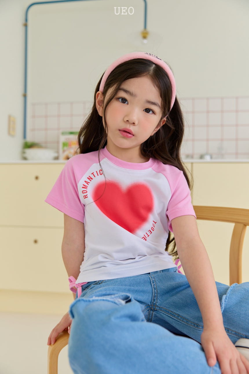 U Eo - Korean Children Fashion - #kidzfashiontrend - Heart Shirring Tee - 9