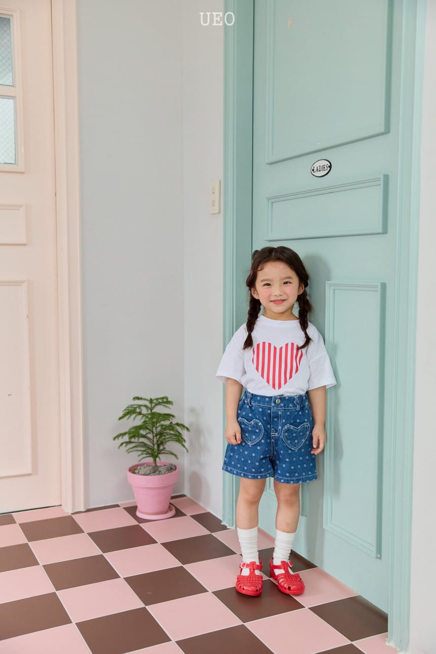 U Eo - Korean Children Fashion - #kidzfashiontrend - Heart Pocket Denim - 6