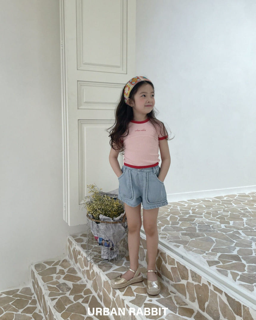 Urban Rabbit - Korean Children Fashion - #childofig - Piping Pocket Denim Shorts - 6
