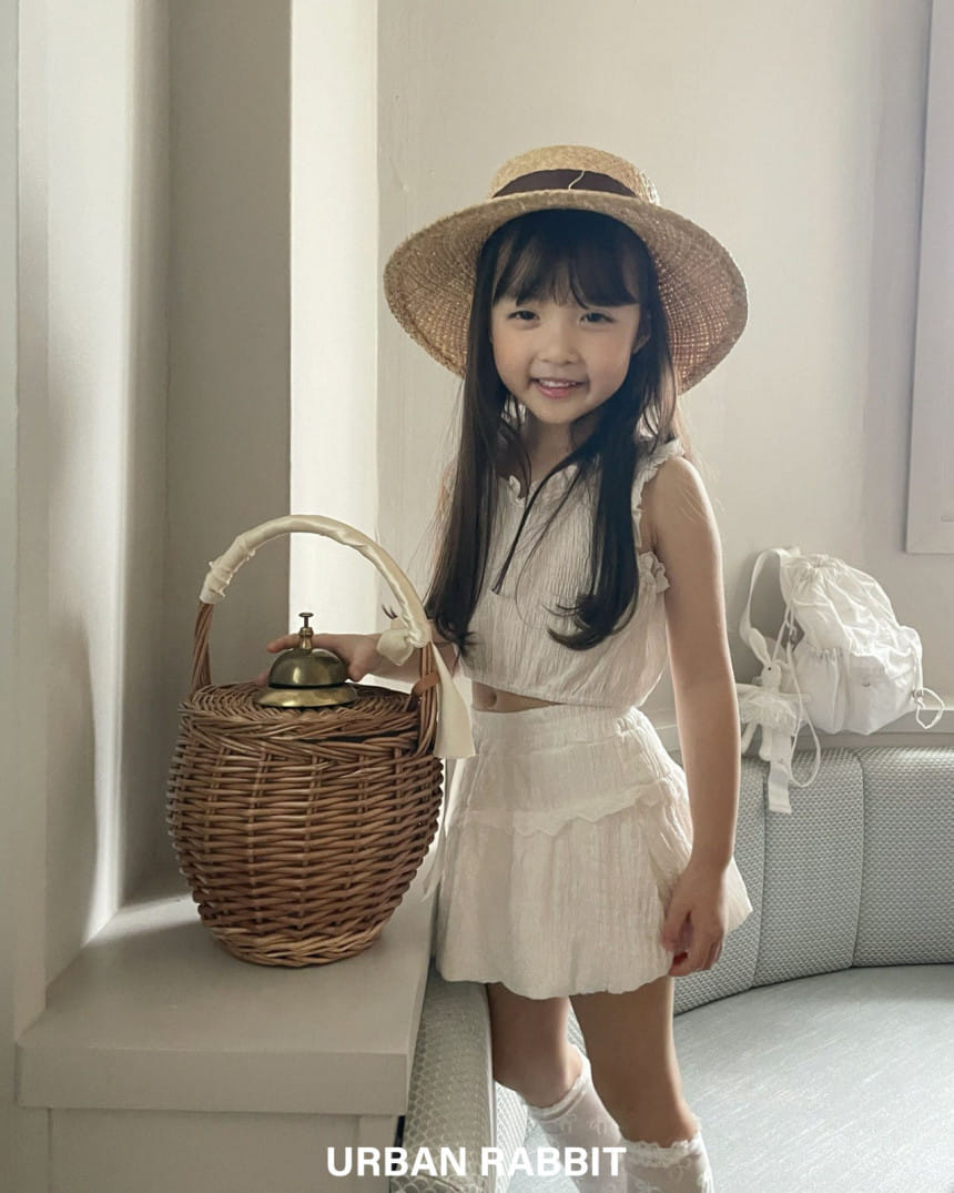 Urban Rabbit - Korean Children Fashion - #childofig - Creamy Sleeveless Blanc - 5