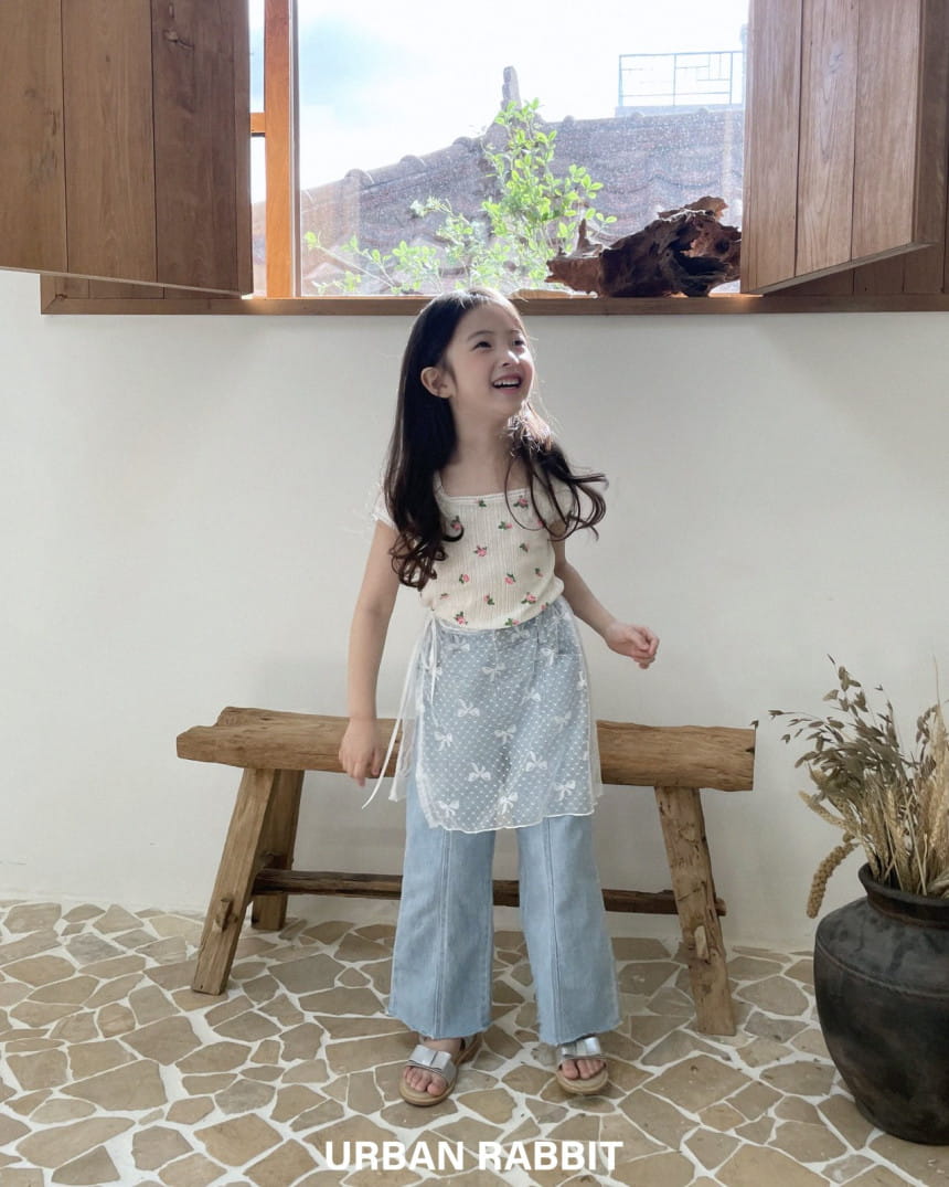Urban Rabbit - Korean Children Fashion - #kidsshorts - Lace Rose Tee - 9