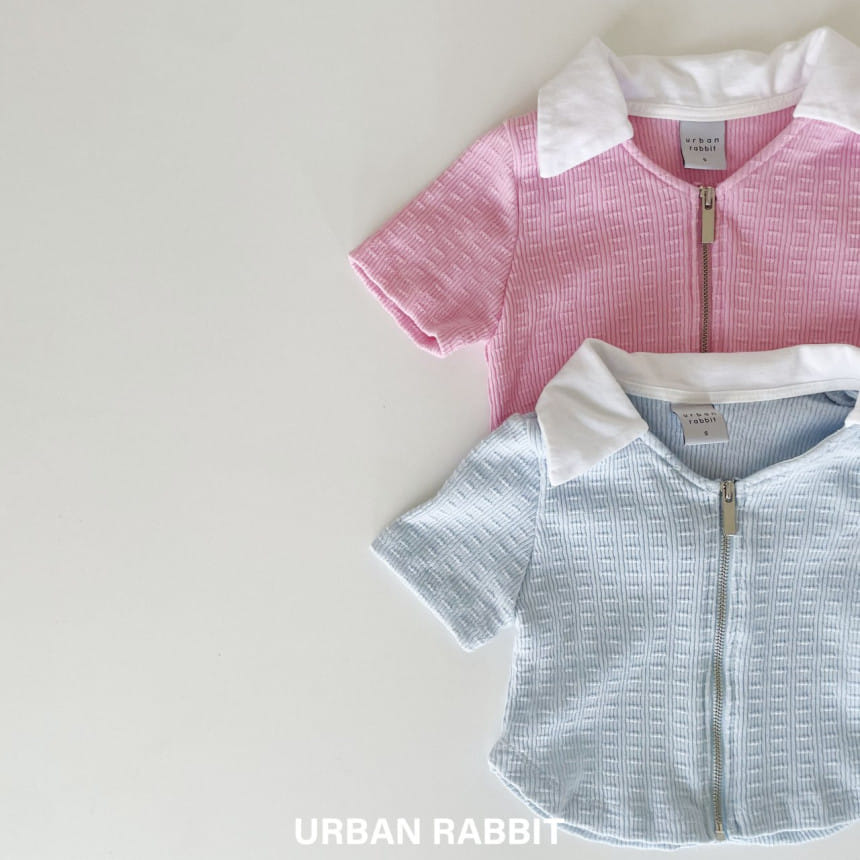 Urban Rabbit - Korean Children Fashion - #magicofchildhood - V Neck Collar Zip Up - 2