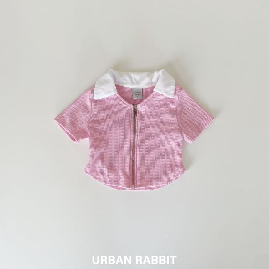 Urban Rabbit - Korean Children Fashion - #minifashionista - V Neck Collar Zip Up - 3