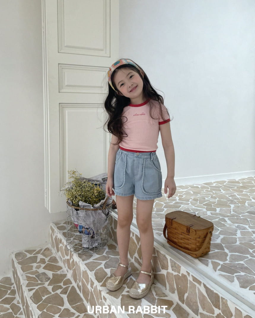 Urban Rabbit - Korean Children Fashion - #stylishchildhood - Piping Pocket Denim Shorts - 5