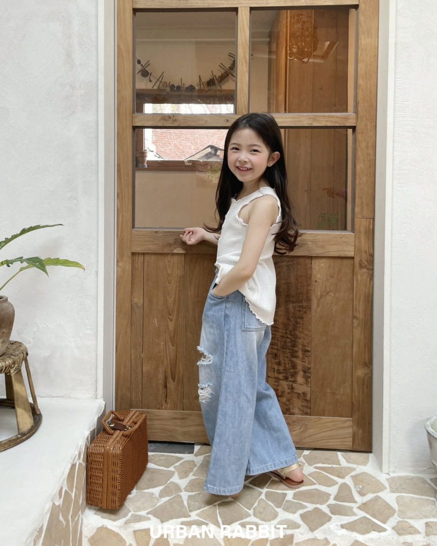 Urban Rabbit - Korean Children Fashion - #toddlerclothing - Open Vintage Denim - 4