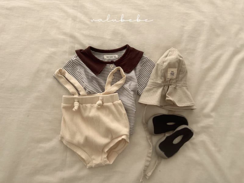Valu Bebe - Korean Baby Fashion - #onlinebabyshop - Low Dungarees Body Suit - 4