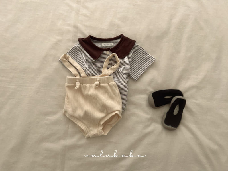 Valu Bebe - Korean Baby Fashion - #onlinebabyshop - Low Dungarees Body Suit - 3