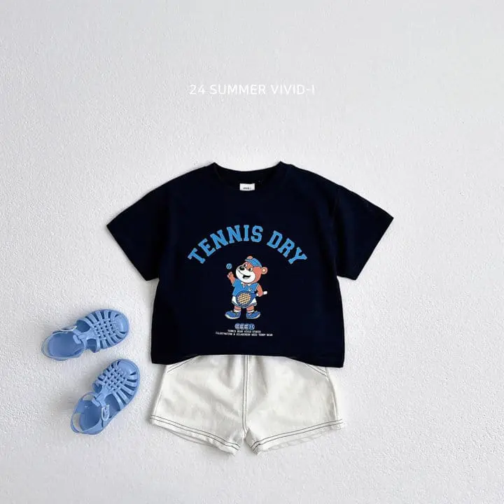 Vivid I - Korean Children Fashion - #littlefashionista - Tennis Bear Short Sleeve Tee - 9