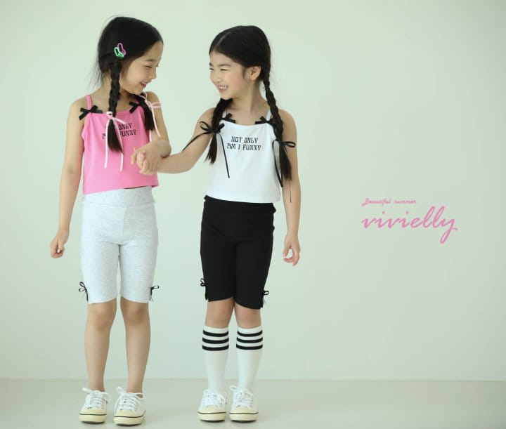 Vivielly - Korean Children Fashion - #childofig - Ribbon Sleeveless Tee - 6