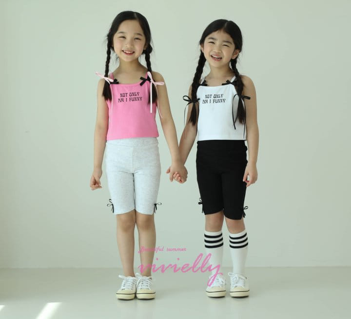Vivielly - Korean Children Fashion - #minifashionista - Ribbon Sleeveless Tee