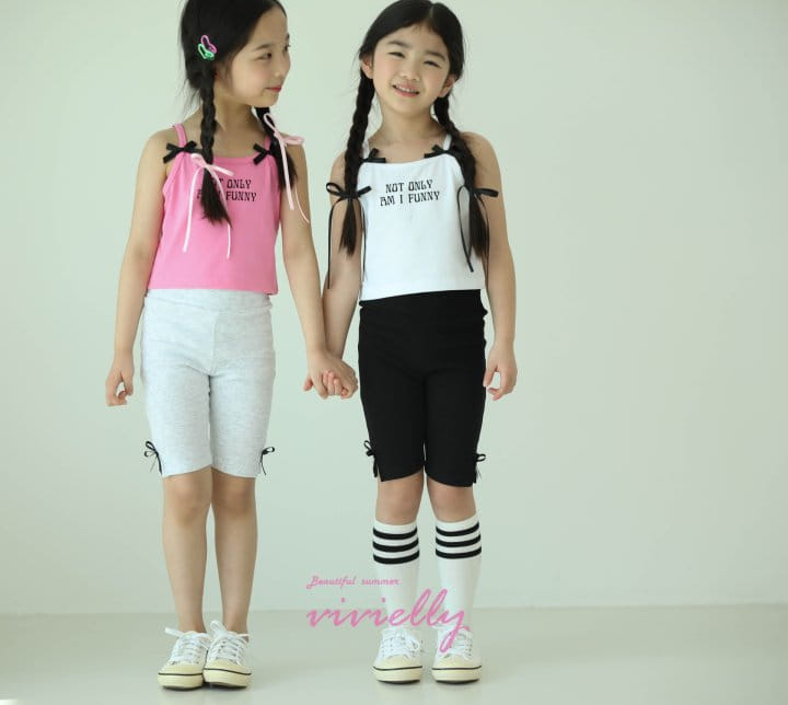 Vivielly - Korean Children Fashion - #todddlerfashion - Ribbon Sleeveless Tee - 3