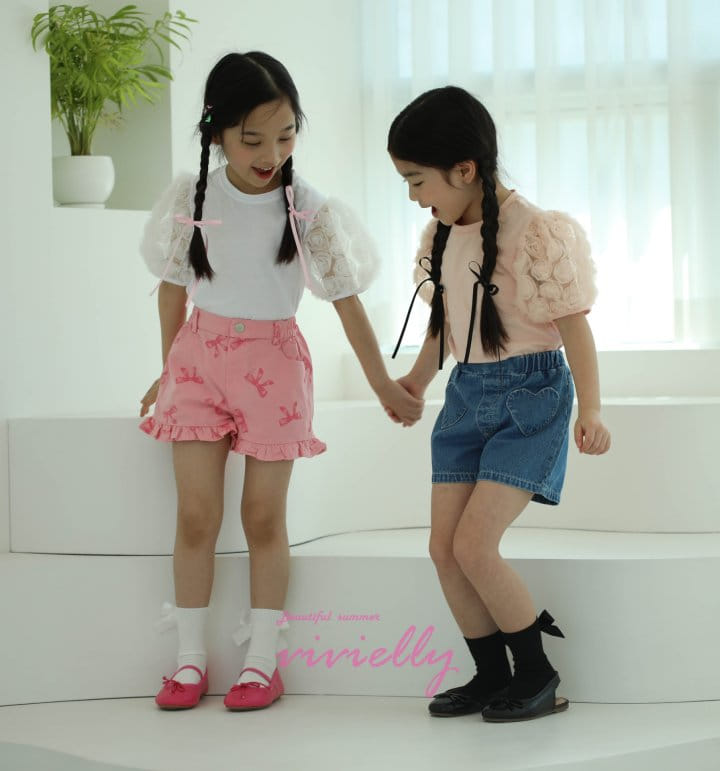 Vivielly - Korean Children Fashion - #toddlerclothing - Bere Puff Tee - 8