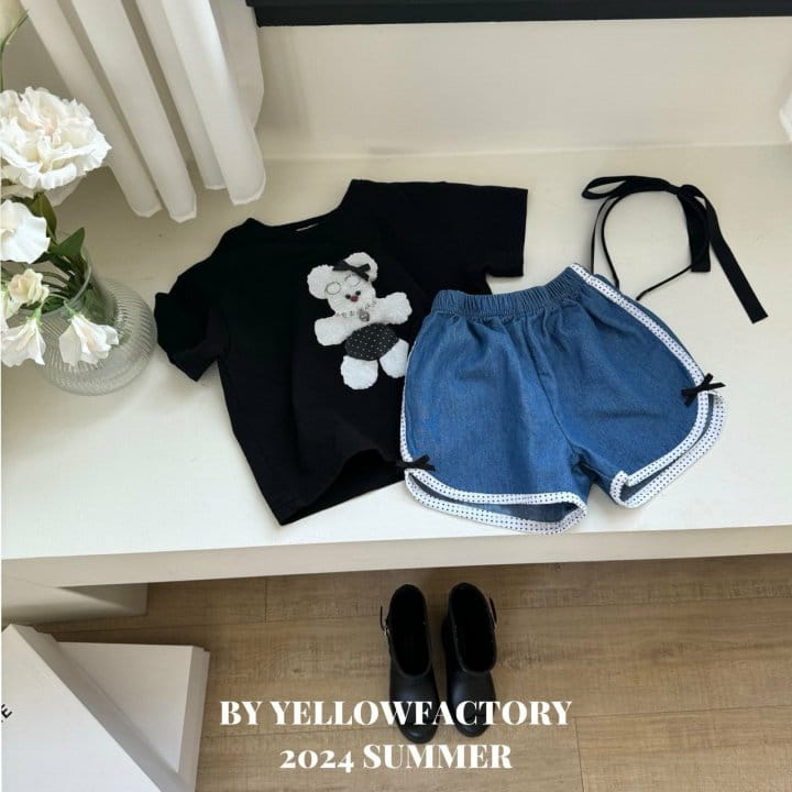 Yellow Factory - Korean Children Fashion - #fashionkids - Dot Denim Pants - 7
