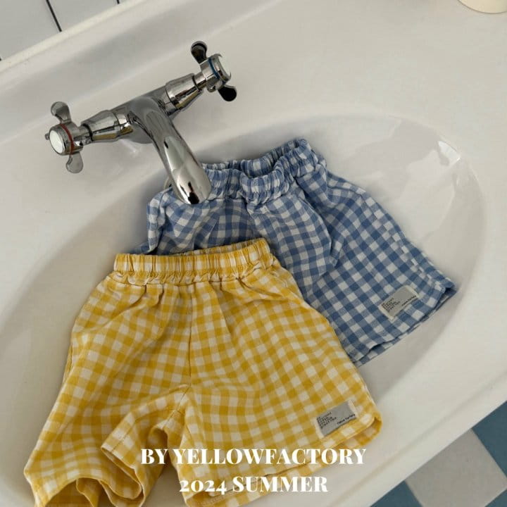 Yellow Factory - Korean Children Fashion - #kidsshorts - Check Pants - 2