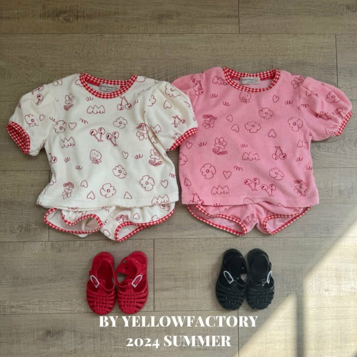 Yellow Factory - Korean Children Fashion - #littlefashionista - Terry Top Bottom Set - 10