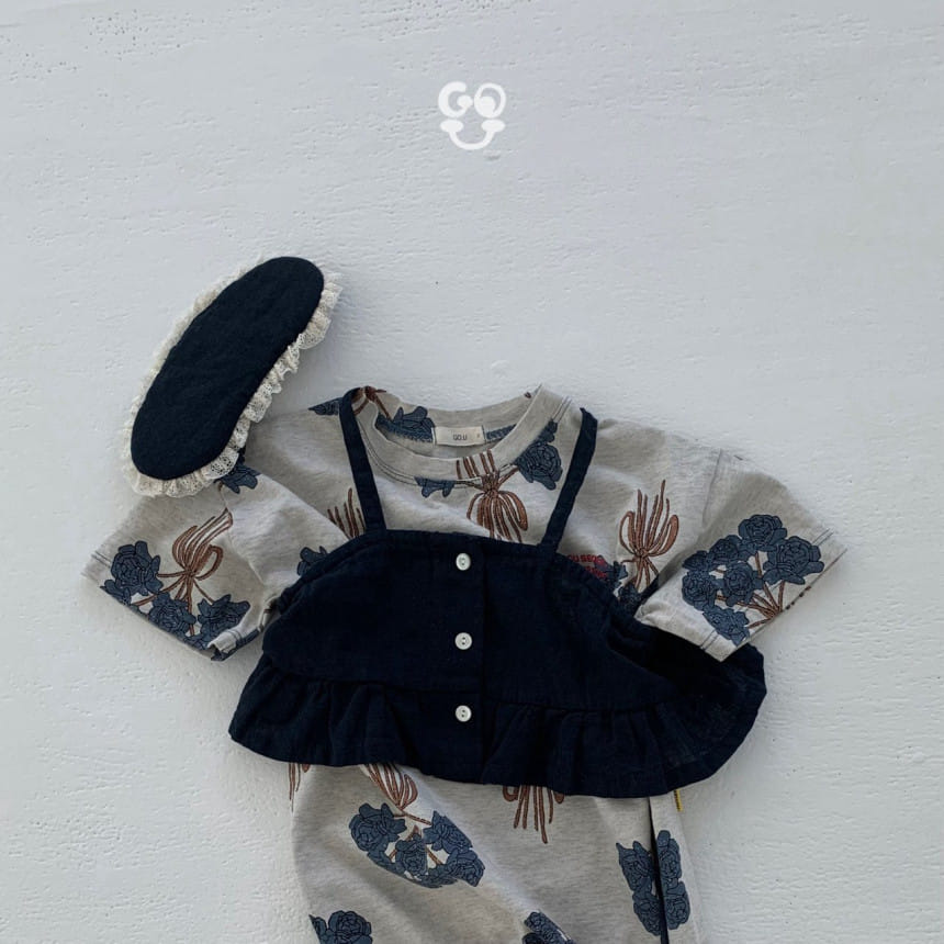 go;u - Korean Baby Fashion - #babygirlfashion - Flower Armful Body Suit - 7