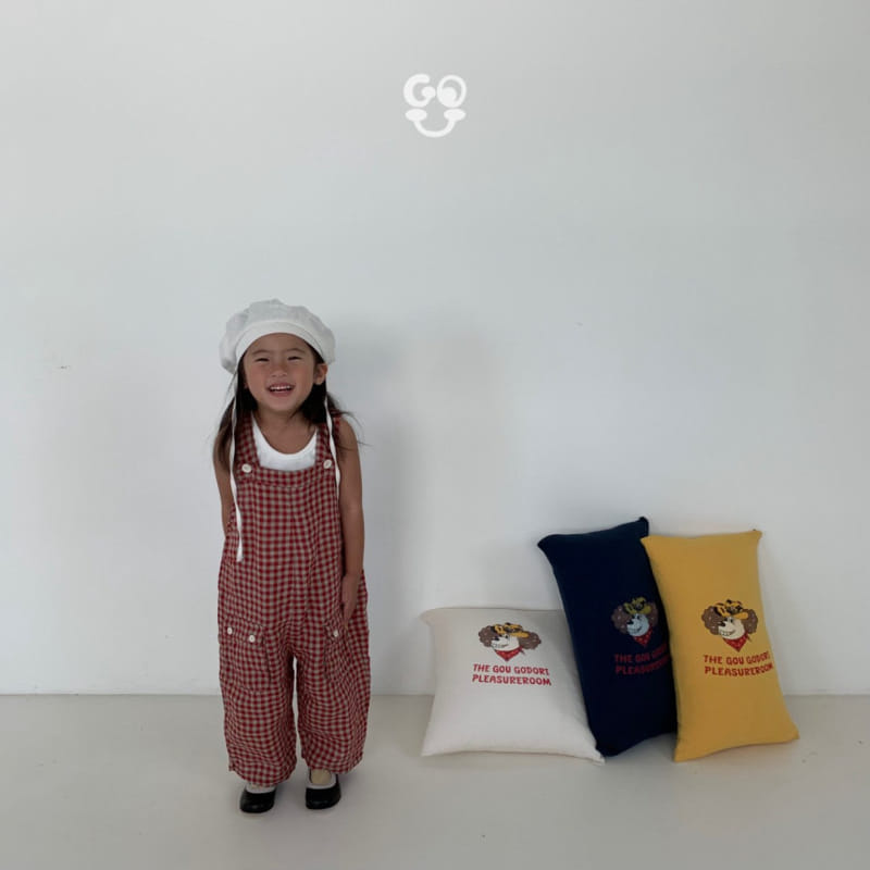 go;u - Korean Children Fashion - #designkidswear - Check Check Dungarees - 6