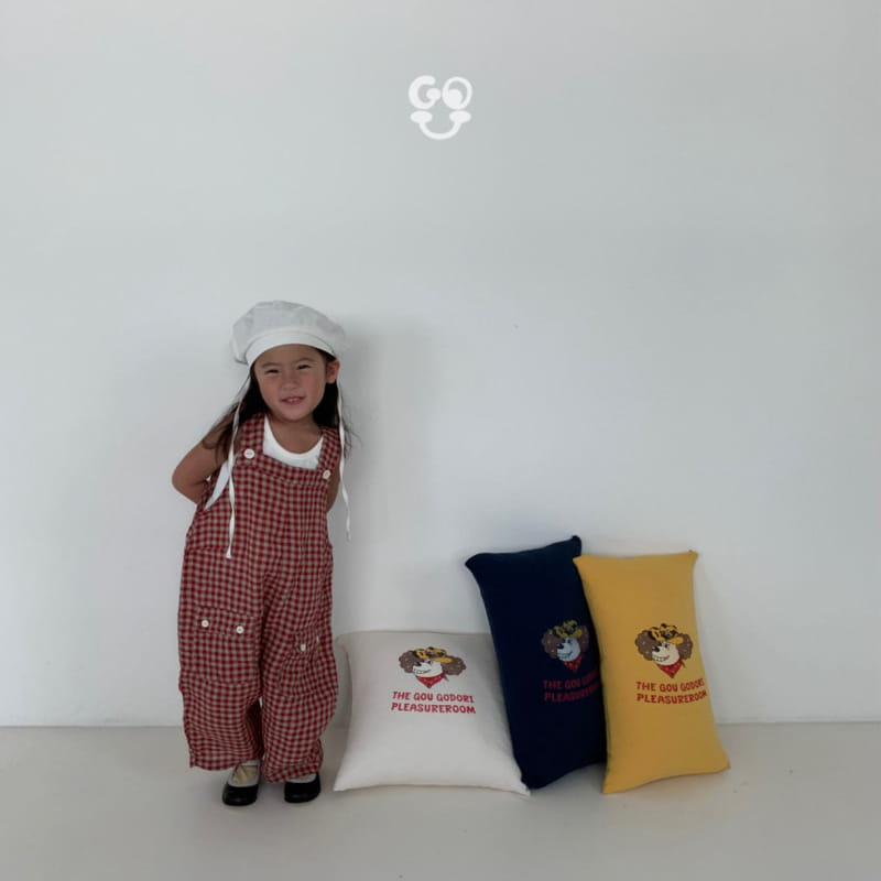 go;u - Korean Children Fashion - #kidsshorts - Check Check Dungarees - 9