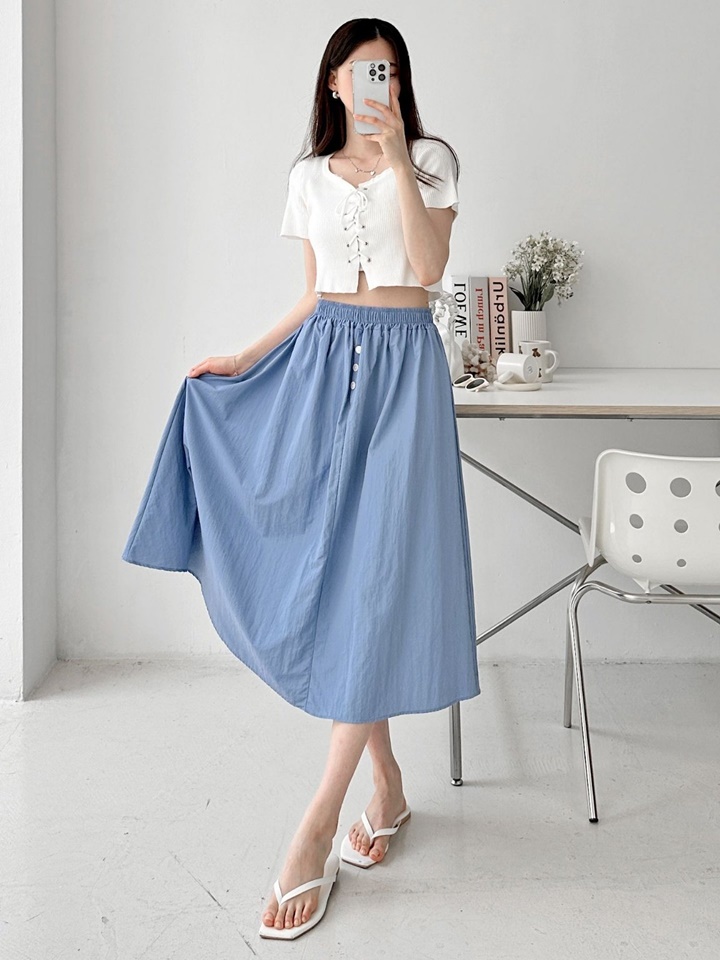 Button Banding Skirt