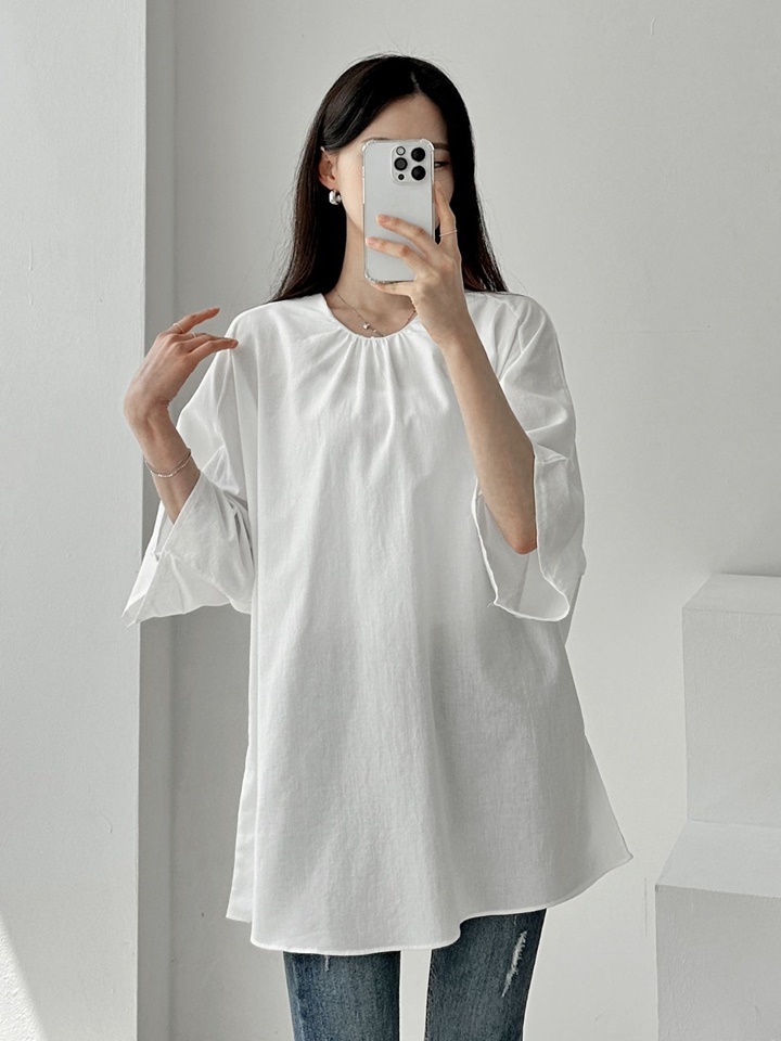 Shrring Raglan Blouse