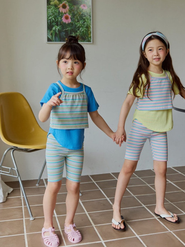 Multi Sleevelss Top Bottom Set