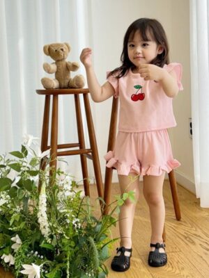 Cherry Frill Top Bottom Set