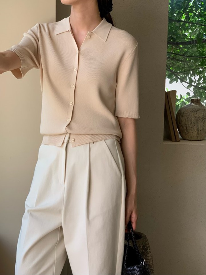 Button Collar Cardigan Button Collar Cardigan