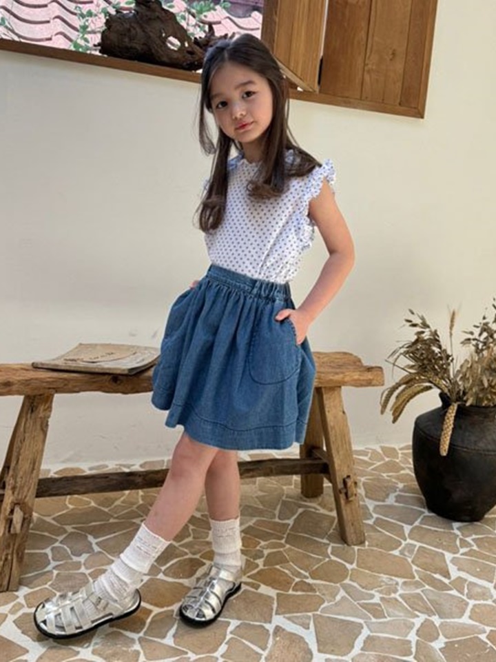 Flare Denim Skirt