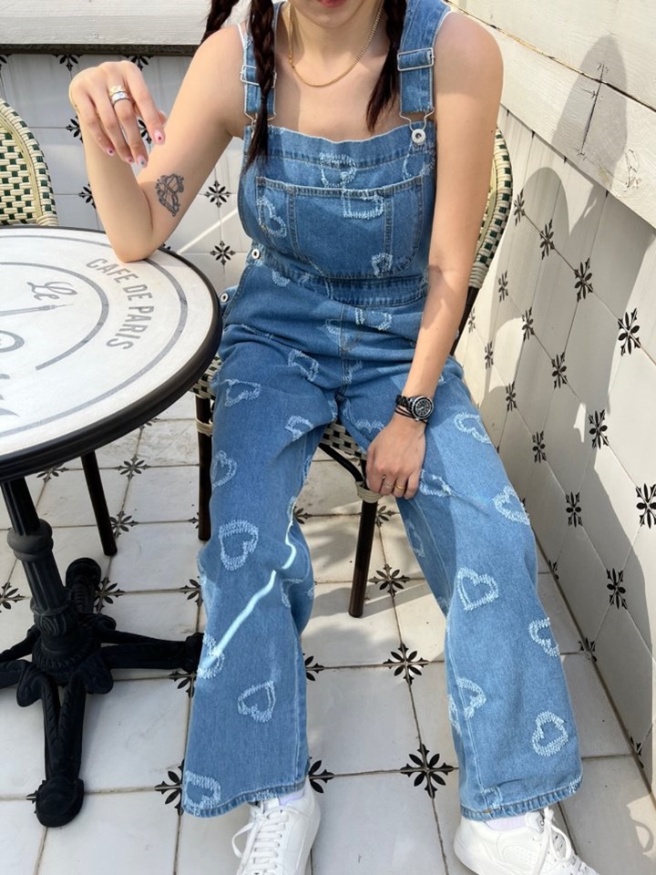 Heart Dungarees Pants Heart Dungarees Pants