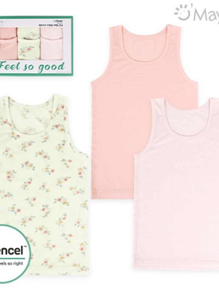Heart Floral Girl Modal Undershirt