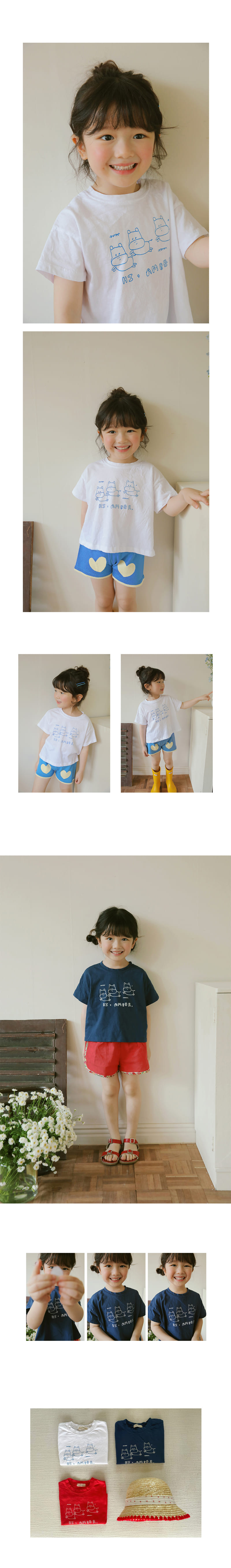 Amber - Korean Children Fashion - #kidsshorts - Hippo Tee - 3