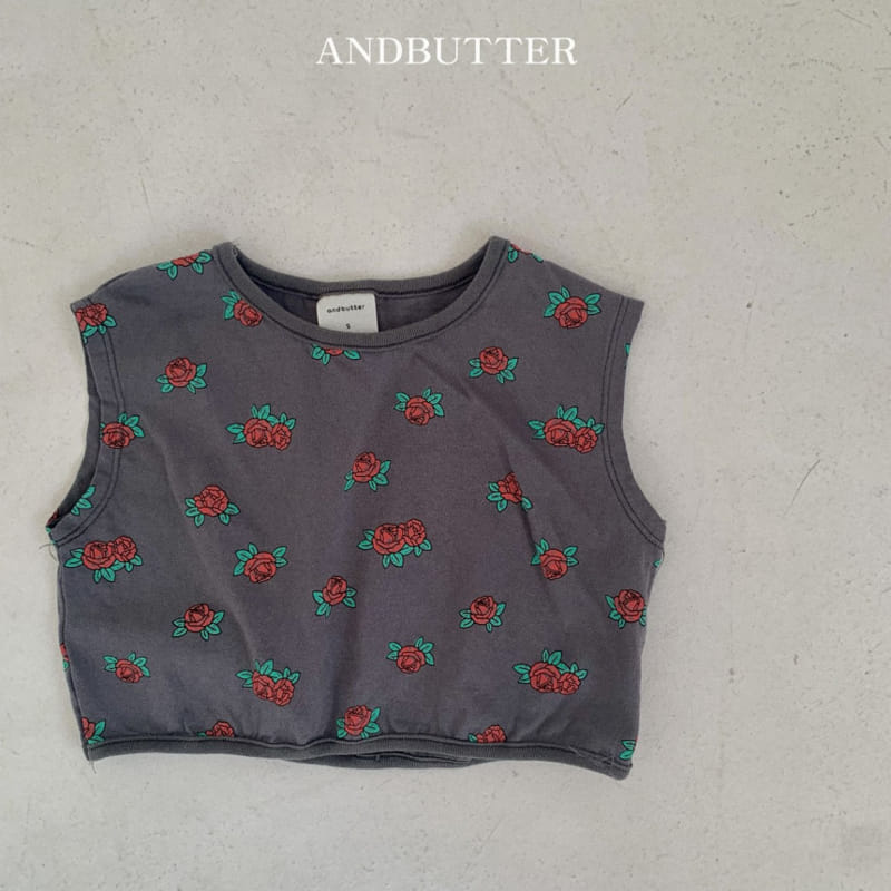 Andbutter - Korean Children Fashion - #childrensboutique - Wild Rose Sleeveless Tee - 7
