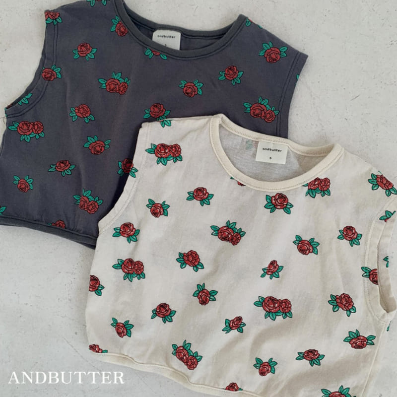 Andbutter - Korean Children Fashion - #designkidswear - Wild Rose Sleeveless Tee - 8