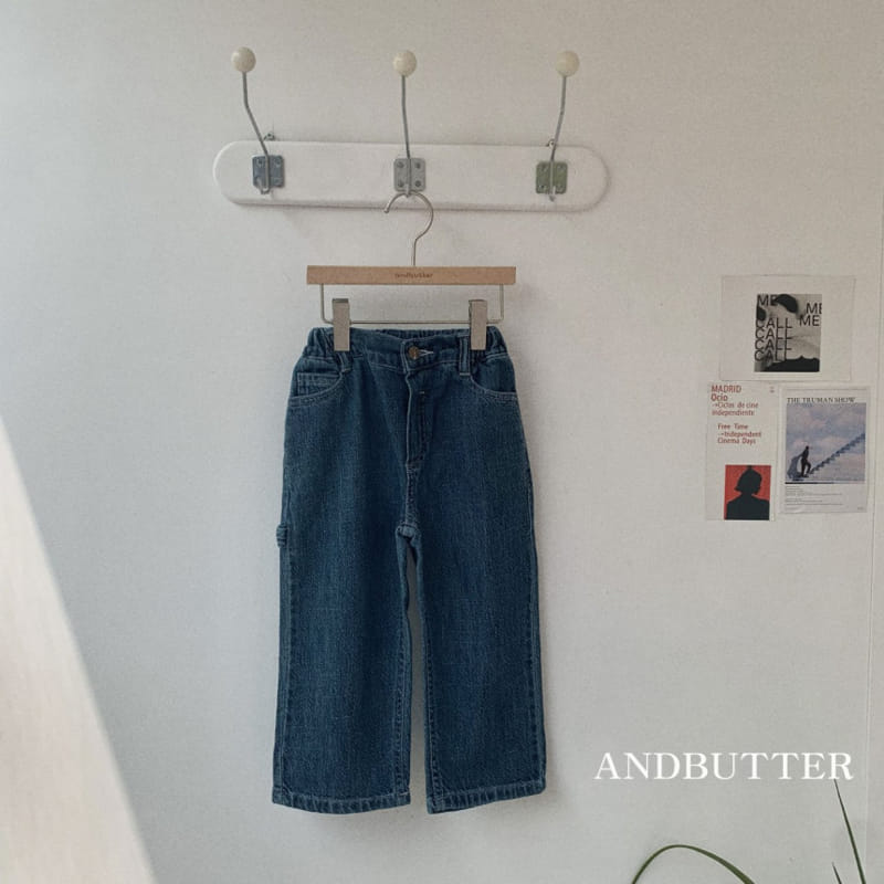 Andbutter - Korean Children Fashion - #fashionkids - L Denim Pants - 8