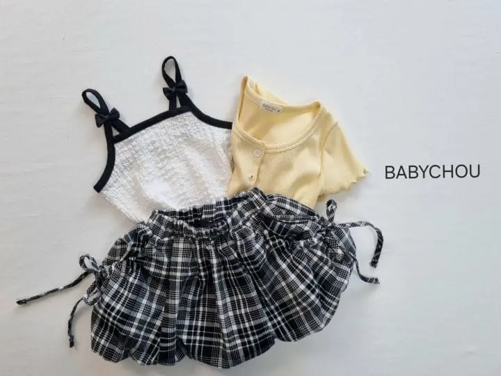 Babychou - Korean Children Fashion - #childrensboutique - Sandy Sleeveless Tee - 3