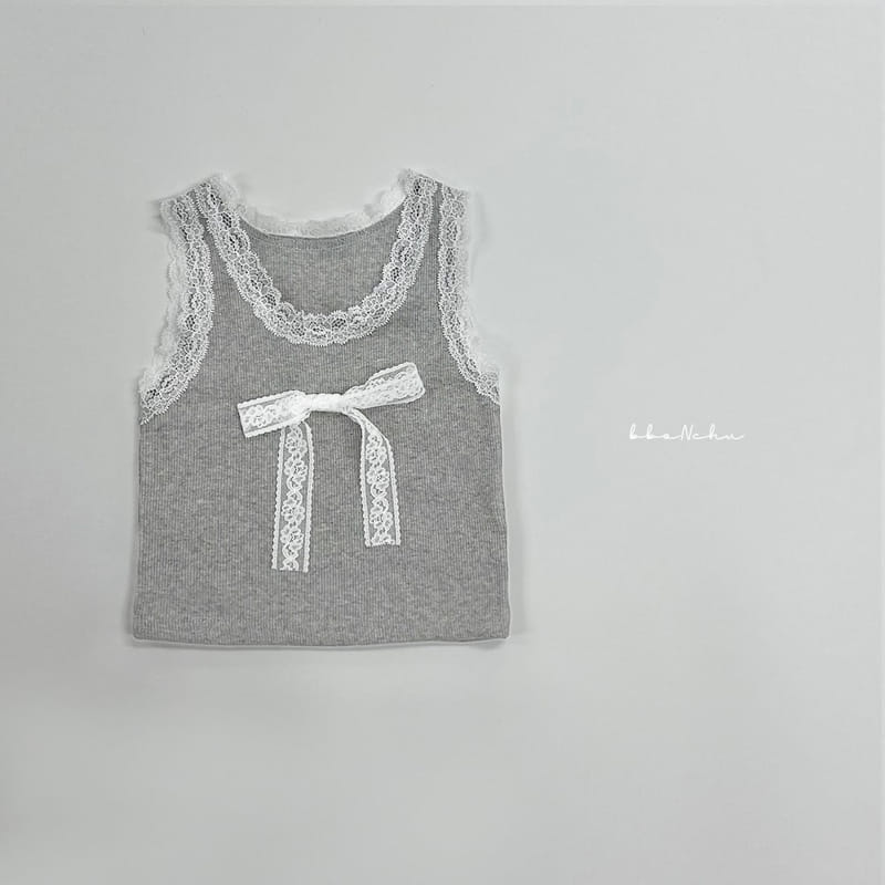 Bbonchu - Korean Children Fashion - #kidsstore - Popo Ribbon Sleeveless  - 3