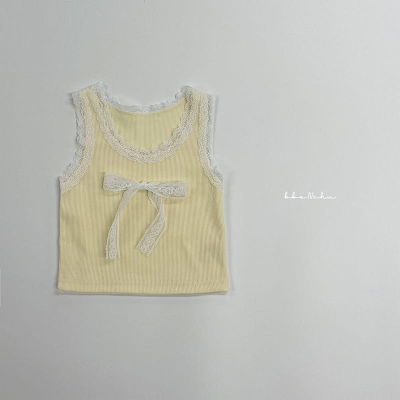 Bbonchu - Korean Children Fashion - #kidsstore - Popo Ribbon Sleeveless  - 4