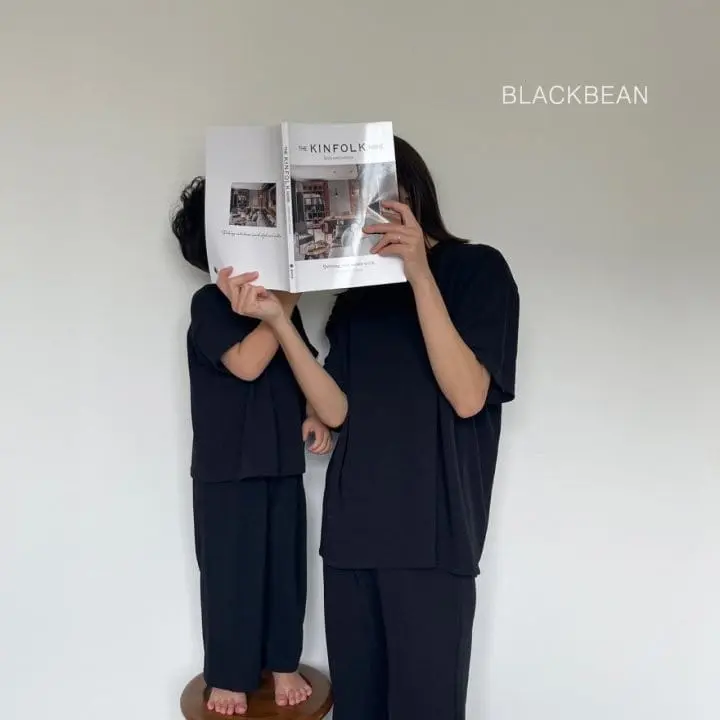 Black Bean - Korean Children Fashion - #fashionkids - Mom Rose Top Bottom Set - 7
