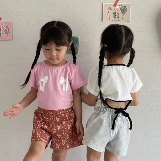 Bobo j - Korean Children Fashion - #prettylittlegirls - Ssam Duri Ribbon Tee