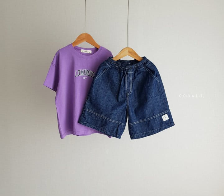 Cobalt - Korean Children Fashion - #prettylittlegirls - Label Walk Denim Pants - 7